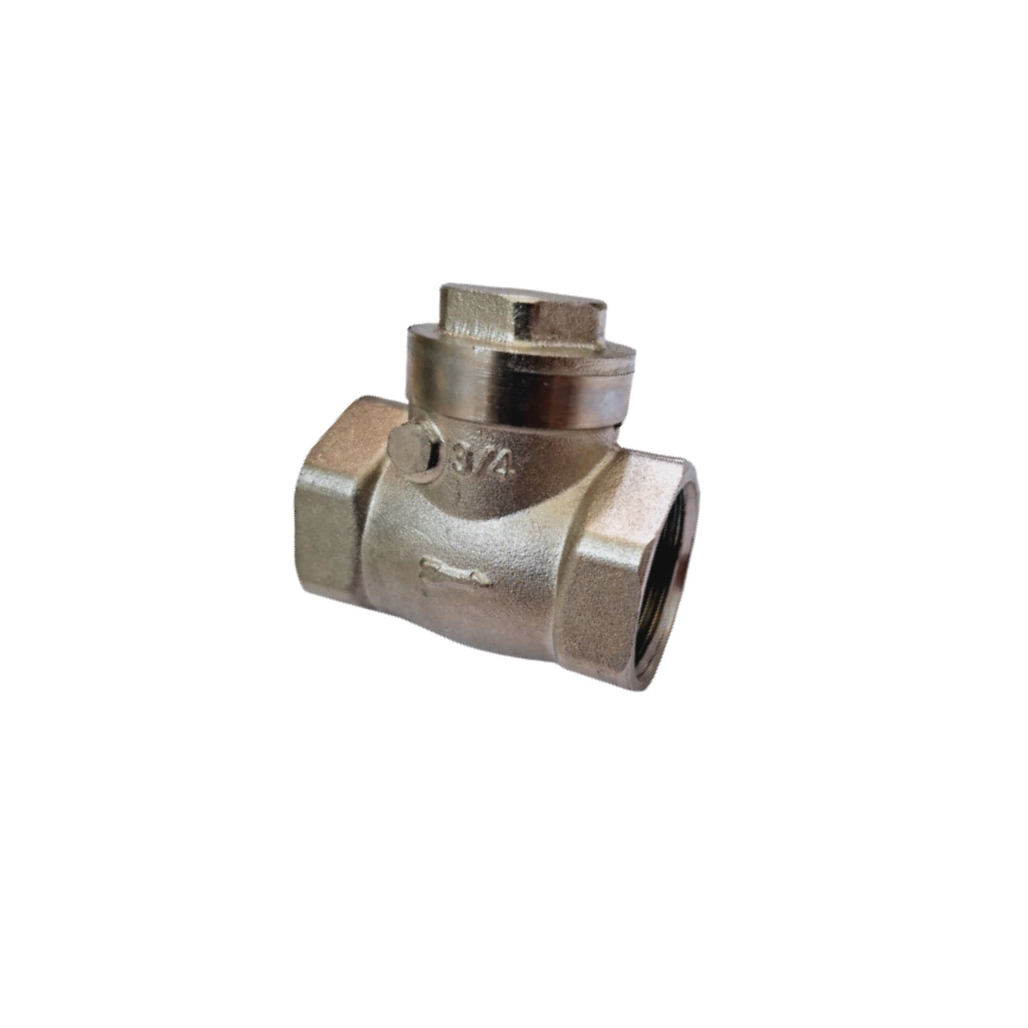 Forged Brass Swing Check Valve Horizontal Non-return valve (3/4" (20 MM), Pack of 1)