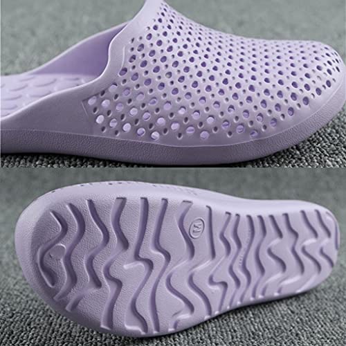 MTFBQ Garden Shoes Womens Slip On Slippers Flat Sandals, Comfortable Lightweight Slip-on Summer Beach Sandals for Women，Water Shoes Ultra Soft | All Day Comfort (Color : Purple, Size : EUR38-40)3