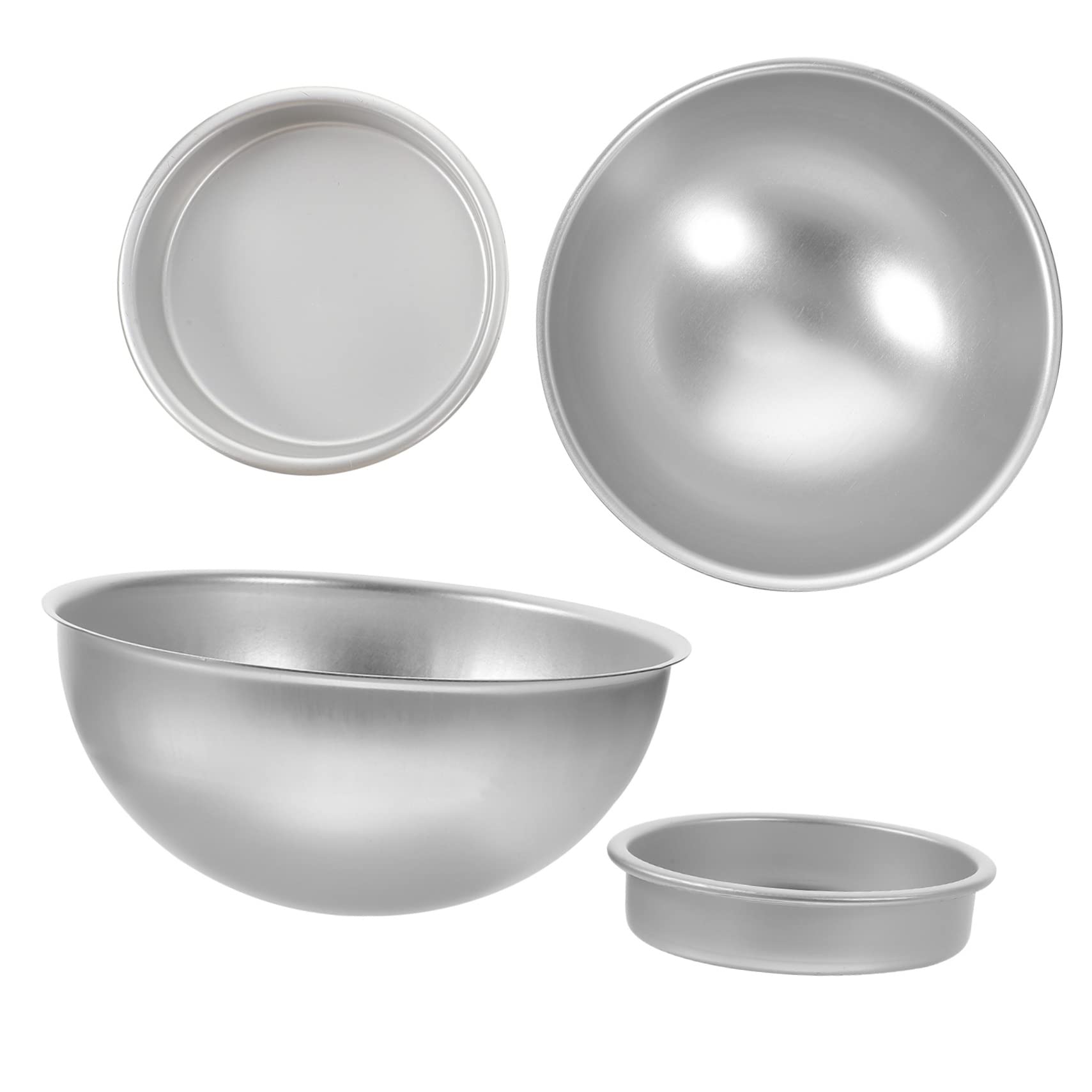 Alipis 6 Ensembles moule à gâteau sphérique corbeille à ovale boîtes de conserve moule demi sphere moule demi-sphère moule de cuisson moule à gâteau bricolage alliage d'aluminium