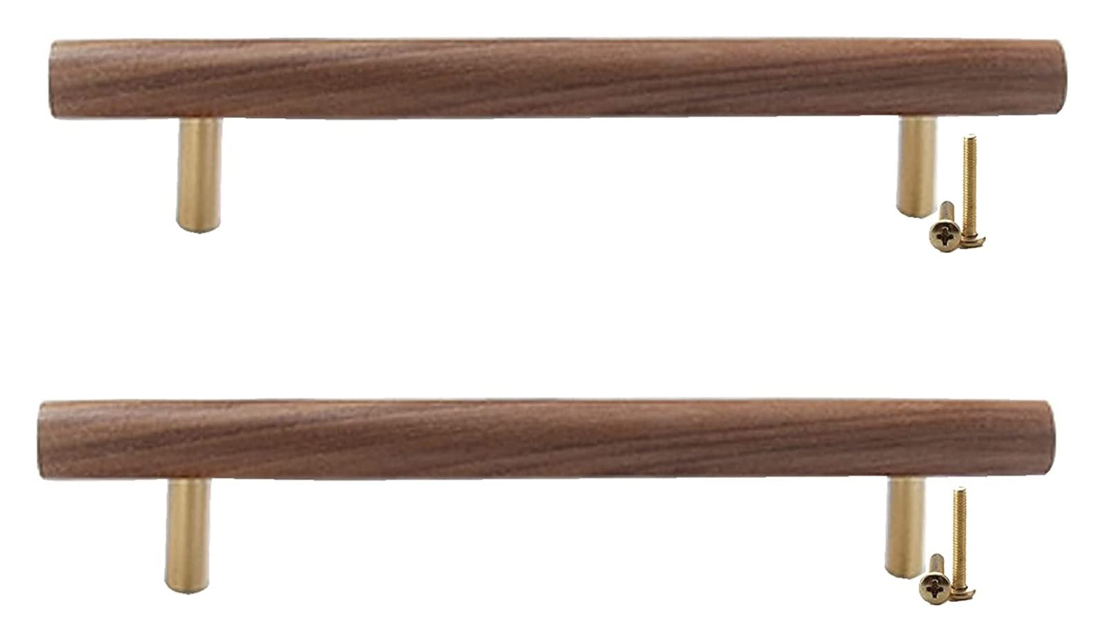 Tiradores de cajón de madera y pomos arqueados para muebles de cocina y armarios