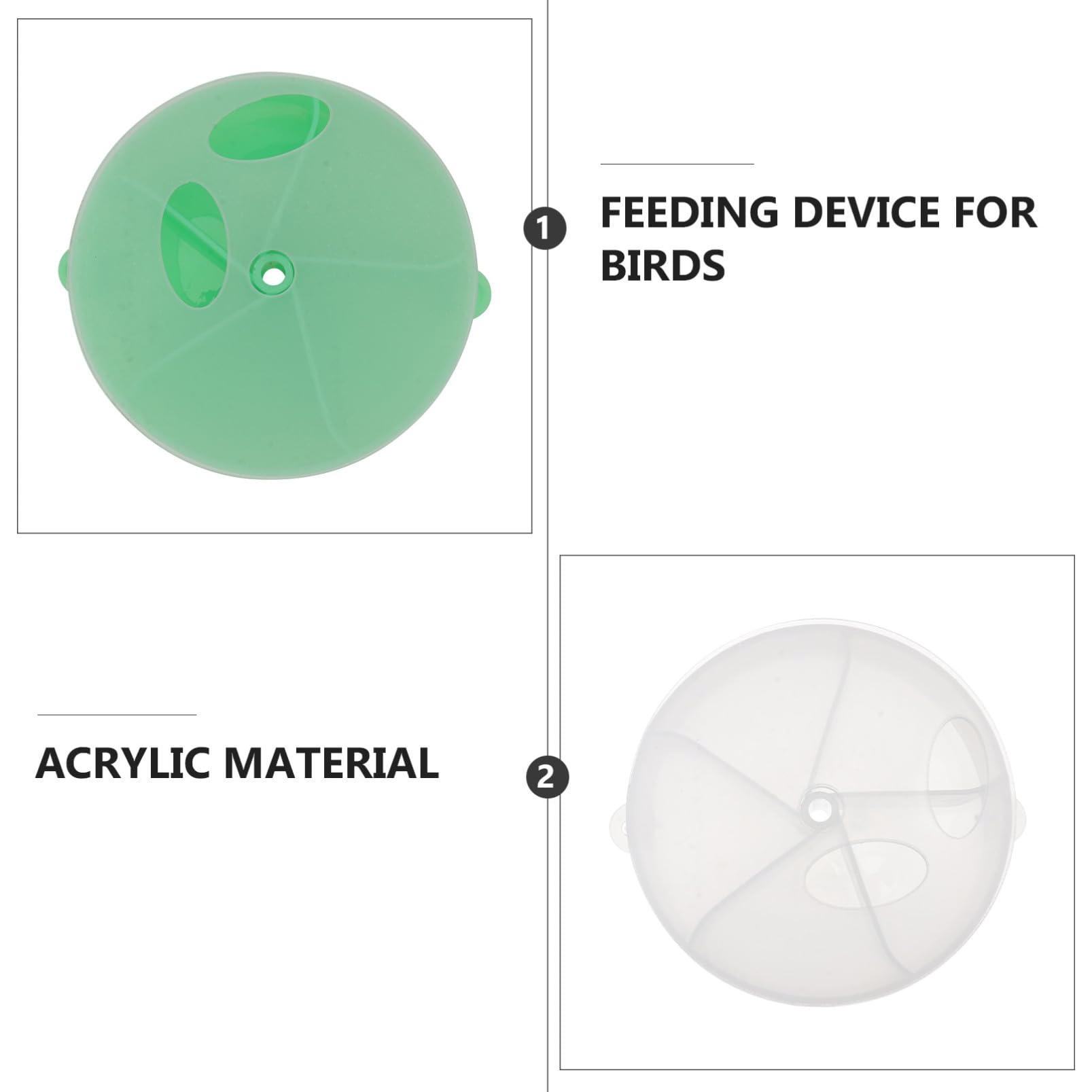 2pcs Acrylic Foraging Boxes for Parrots Interactive Wind Wheels Compartment Design for Fun Treat Dispensing Bird Playthings for Macaw Cockatiel and More - image 8