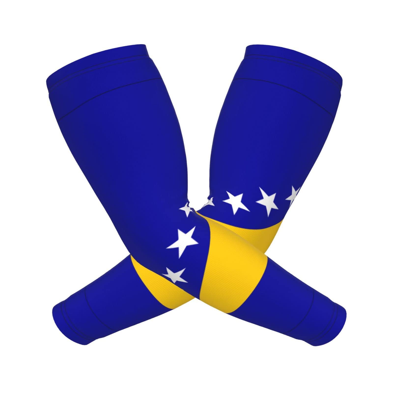 HaiRui YunDa Bosnian Flag Sun Protection Arm Long Sleeve Protector Unisex Outdoor Sports Protective Sleeve Guard