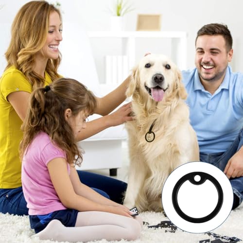 Jubaopen 20 Stück Schutzauspuffs Für Hunde Silikon Militär Schalldämpfer Schalldämpfer Schwarz Hundemarke Hundemarke für Hängen Hund ID-Karte - Außendurchmesser 3,8cm