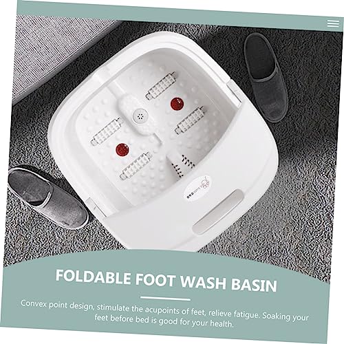 Cubo plegable para baño de pies con masaje y soporte estable miniatura 5