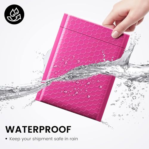Image of Fuxury Bubble Mailers 6x10 inch Pink Padded Envelopes 9600 Pack Bulk Strong Adhesion Full Pallet of Padded Mailers Thick Padded Mailers for Small Business Mailing Small Items,Jewelry,Makeup