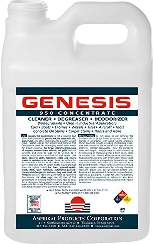 Genesis 950 2.5 Gallon + Spigot - Professional Strength Concentrate, Pet Odor Eliminator, Pet Stain Remover, Carpet Cleaner Shampoo & All Purpose Green Cleaner, Make Stains, Oil / Grease Water Soluble