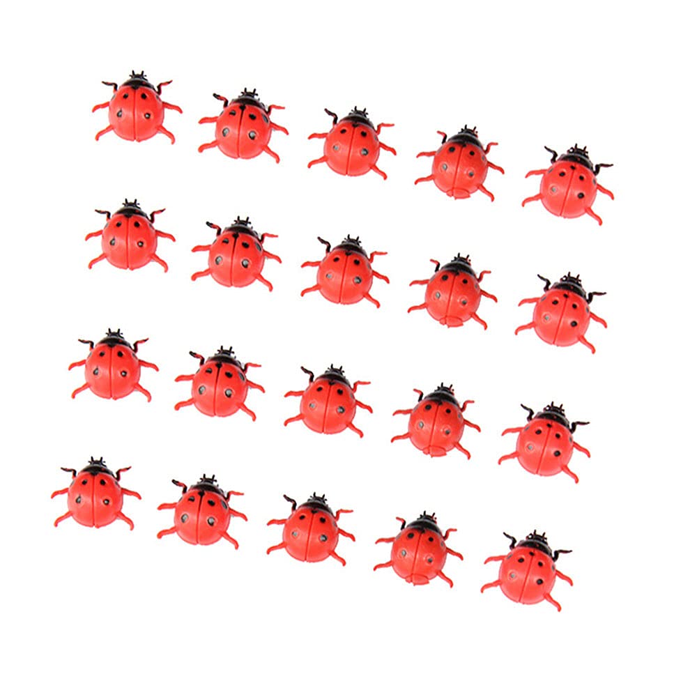 Ancllo Red 50Pcs Ladybug Decorative Refrigerator Magnets Perfect Fridge Magnets For House Office Personal Use