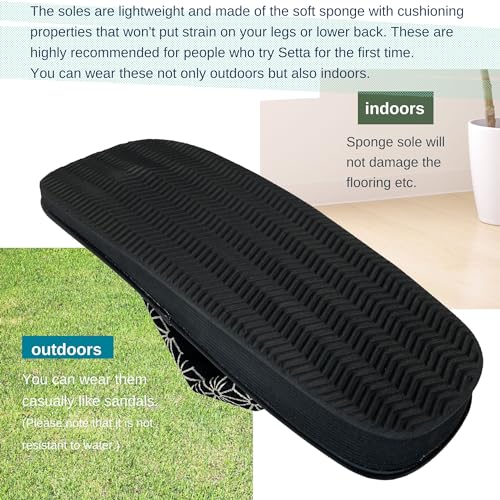 Edoten Traditional Japanese sandal Setta Made in Japan Rush Black Checker Zori Black Sponge sole Crepe Japanese pattern thong Men's Ladies'2