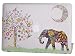 Macbook Air 13 inches Rubberized Hard Case for model A1369 & A1466, Cas Graphique Moon Elephant Design with Clear Bottom Case, Come with Keyboard Cover