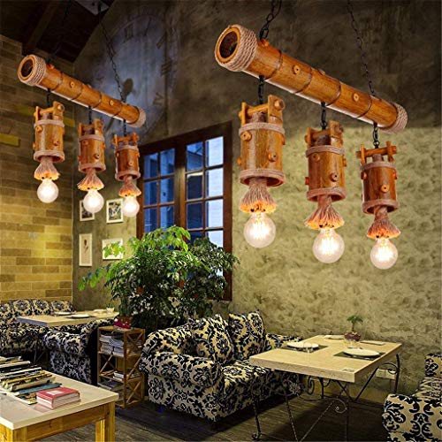 Lustre corde de chanvre E27 solution d'éclairage chaleureux pour grand bar - 3