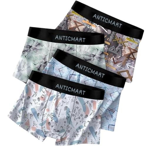 Image of Men's Airsoft Anti-Bacterial Trunks (Pack of 4) | Breathable Nylon | Sweat-Wicking Comfort | Everyday Regular Fit