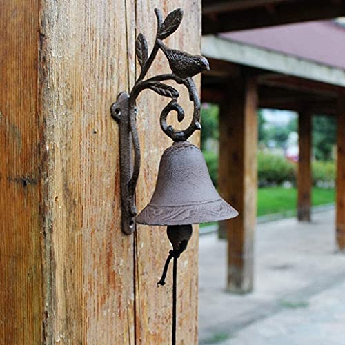 Cast Iron Door Bell Antique Decor Bell Comfy Hour Cast Iron Rooster Doorbell Cast Iron Doorbell Retro Hand Bell Personality Wrought Iron Garden Wall Decoration Doorbell Beautiful Wall Hanging