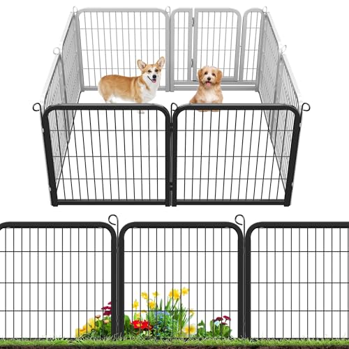 Image of Yaheetech 24in x 10.6ft Rustproof Foldable Metal Decorative Garden Fence