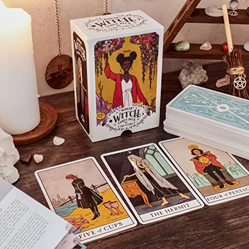 Image of DUNGRANI ENTERPRISE Tarot Card Game 78 Pieces Modern Witch Tarot Cards Decks for Beginners, Classic Traditional Standard Tarot Deck Fortune Telling Game Divination Tools for Adults (Modern Witch)