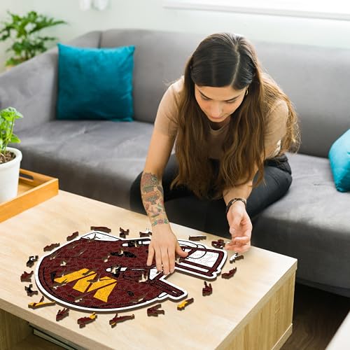 Iconic Puzzles, Washington Commanders Helmet, Wooden Puzzle officially licensed NFL, 100% sustainable - Image 2