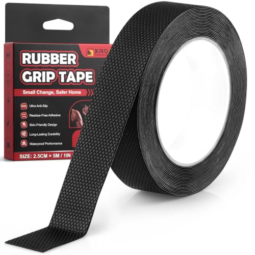 Rubber Grip Tape for Handles 1" x 16.4Ft Tools Anti Slip Rubber Tape Black $4.49 AC - image 1