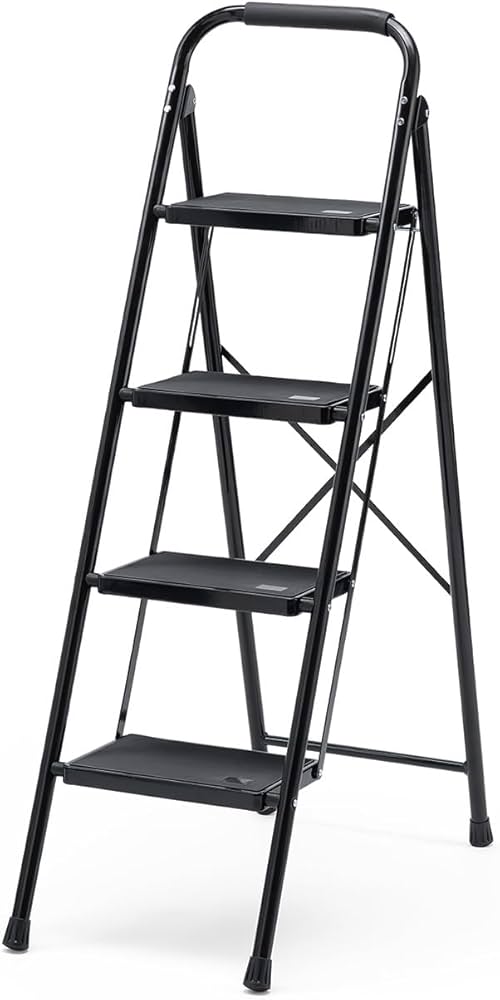 Amazon｜サンワダイレクト 脚立 4段 折りたたみ 耐荷重150kg