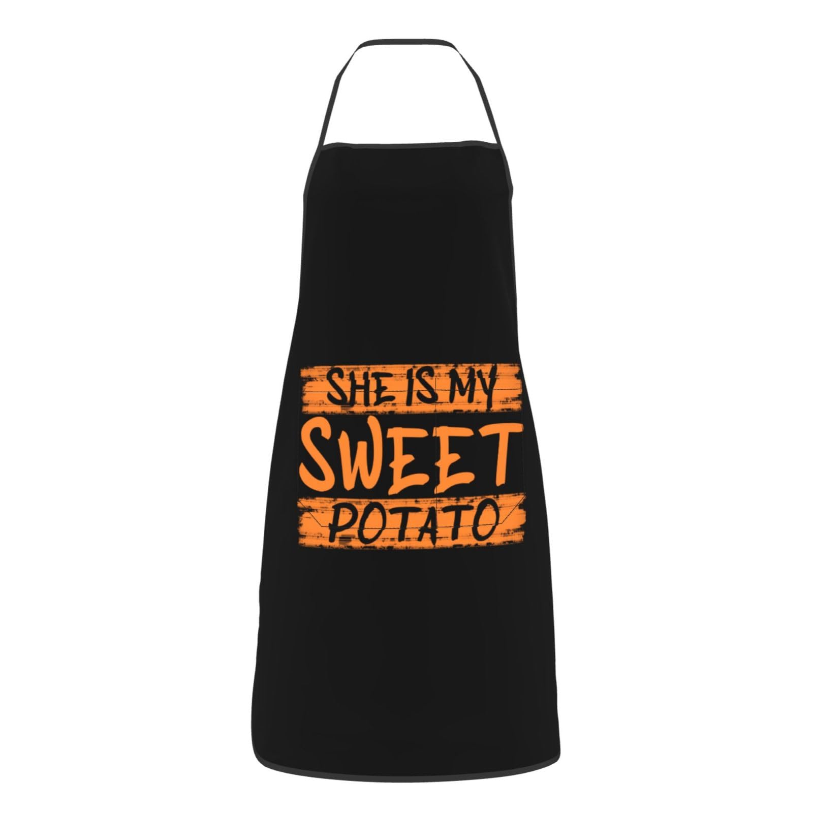 nopicsn She is My Sweet Potato Apron for cooking with Pockets Women Men Kitchen Chef Funny Aprons