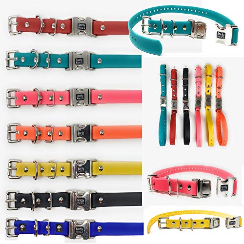 3 4  Waterproof Biothane Double Buckle E Collar Receiver Replacement Strap- 3 4  x 28  (Neon Pink)