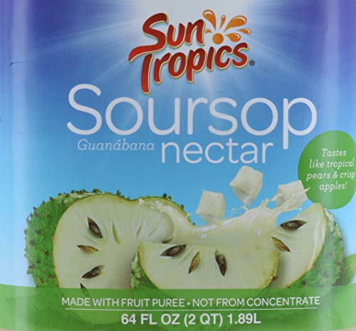 Sun Tropics Soursop Guanabana Nectar tropical fruit 64 FL / 1.89 Liter Made with Fruit Puree - Thumbnail 2