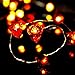 Produktbild 2 Stück Lichterkette Weihnachten Solar LED Lichterkette Eichel Ahorn Blatt 3D Kürbislicht mit Fernbedienung Batteriebox