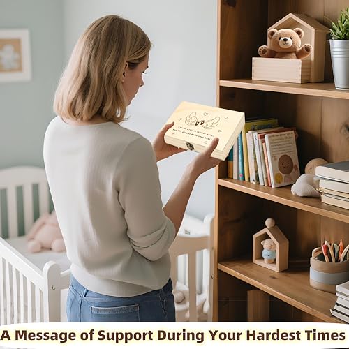 Image of Sympathy Gift Baskets for Loss of Baby Care Package for Women, Miscarriage Memorial Bereavement Gifts for Mothers Dad Baby Keepsake Box