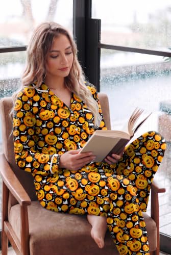 Ekouaer Womens Pajama Sets Long Sleeve Button Down 2 Piece Lounge Set - image 6