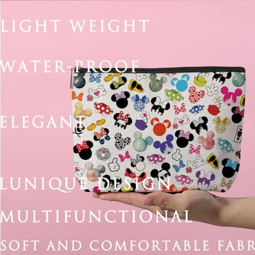 Cute Cartoon Mouse Makeup Bag Animal Lovers Gifts for Women Female Her Teen Daughter Cousin Best Friend Sister BFF Magic Mouse Stuff Cosmetic Bag Wizard Gifts Mothers Nurse Day Graduation Birthday4