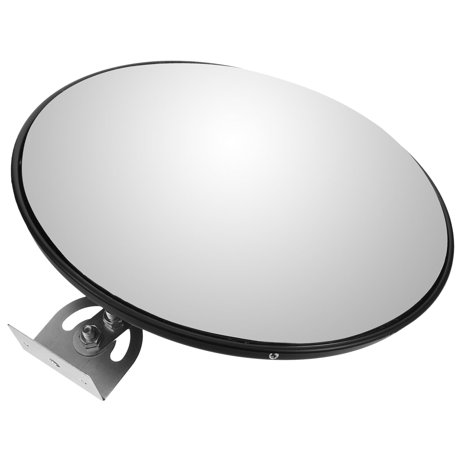 Miroir Convexe Grand Angle 30cm Noir en Abs pour Sécurité