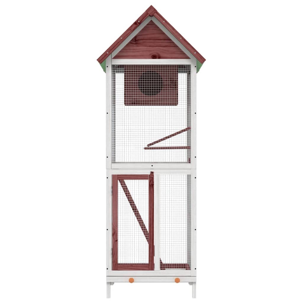 Voliere Mokka 60x58,5x160 cm Massivholz Kiefer,Tier- & Haustierbedarf,Haustierbedarf,Vogelbedarf,Vogelkäfige & -ständer,Braun,13.3 kg-172257
