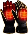 IFWATER Heated Gloves for Men Woman Rechargeable Battery Electric Heated Gloves for Sailing Skiing(3.7V Gloves-Button, L)