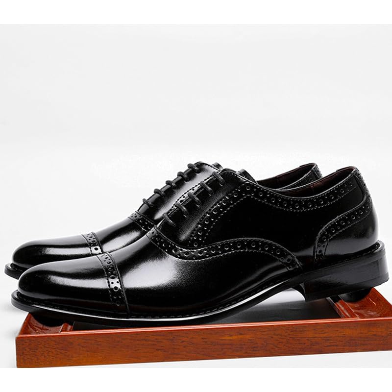 Men's Weeding Prom Derby Shoes Mens Retro Comfortable Business Height Increasing Non-Slip Softsole Walking Oxford Shoes3