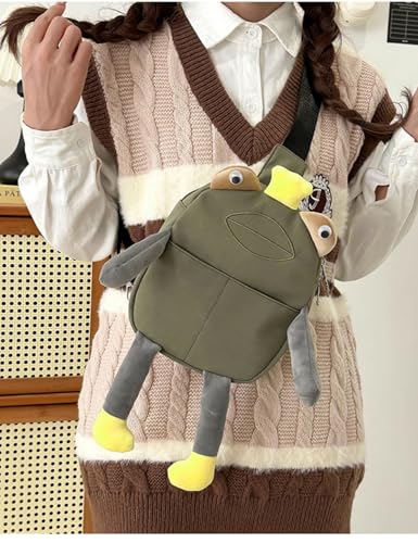 Image of Frog Crossbody Handbags For Women Men Cute Shoulder Bag Nylon Sling Chest Bag Casual Travel Hiking Daypack