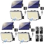 nipify – nipify 4 Stück Solarlampen für Außen mit Bewegungsmelder