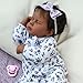 SCOM Reborn Baby Dolls Black Girl - 20 Inch Realistic Newborn Baby Dolls Newborn Baby Dolls African American Real Life Baby Dolls Gift for Kids Age 3