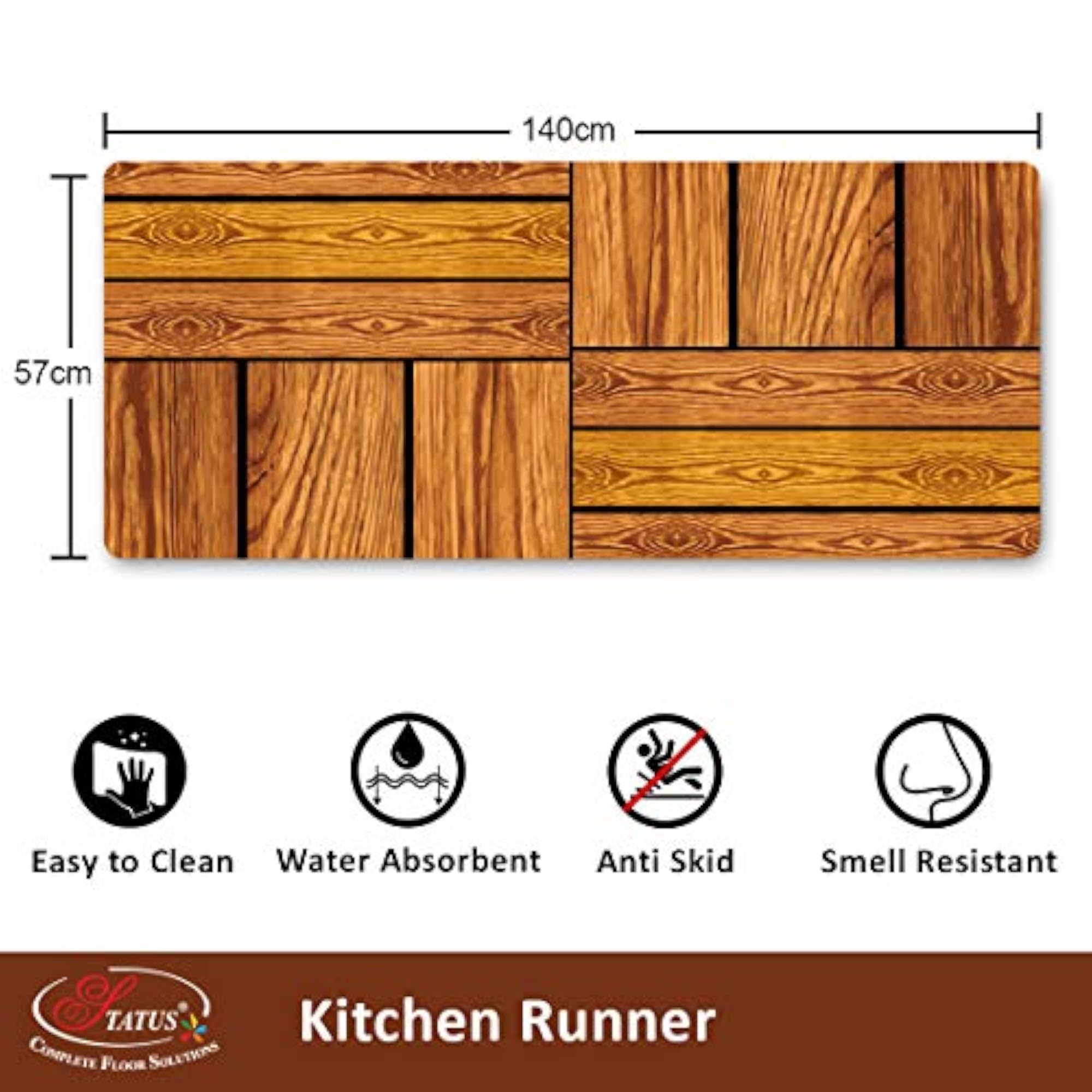 Polypropylene Anti Skid Runner for Living Area and Kitchen