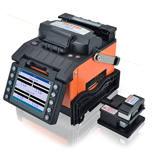Image of Fusion Splicer With 8PCS Electrodes Fiber Cleaver Tool Kit Automatic Focus SM MM DS NZDS Core Alignment Optical Fiber Splicing Welding Machine (SS413F-411)