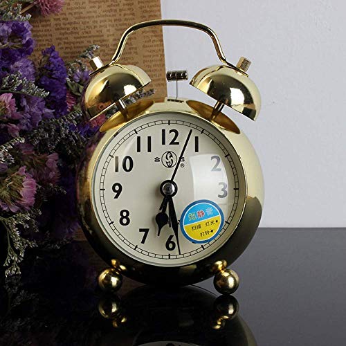 Wecker für Kinder Lernen 3-Zoll-kreative Wecker Analog-Quarz-Mini No Noise Mit Nachtlicht Reisewecker