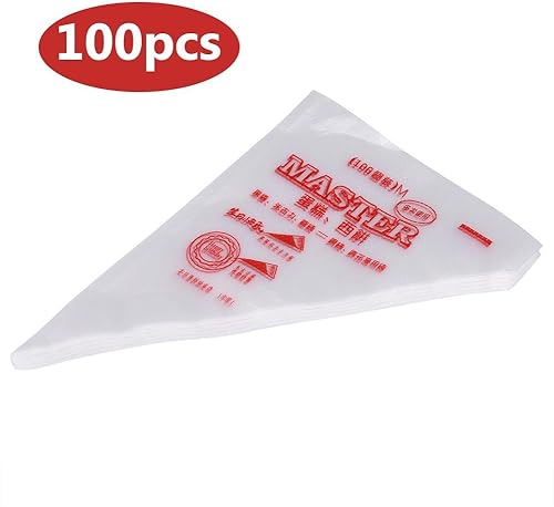 Miniatura 9 de GLOGLOW 100 bolsas de plástico de grado alimenticio para glaseado, bolsa de decoración de tartas de fondant (M)