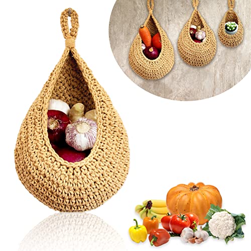 Wall Hanging Fruit Storage Basket: Jute Hanger
