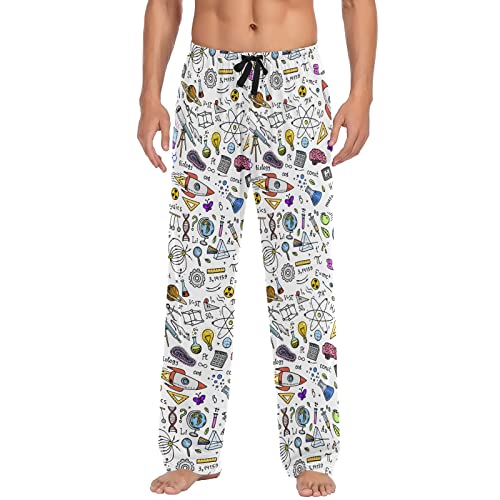 Physics Math Chemistry Science Men's Pajama Pants Sleepwear Lounge Pajama Bottoms - Main Image