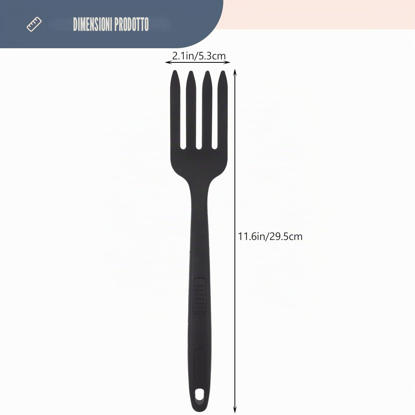UPKOCH Forchettone Da Cucina 11.61In Forcella Grande in Silicone Riutilizzabile Ergonomica Per Servire Pasta Insalata Strumento Lavabile Per Casa Ristorante Campeggio