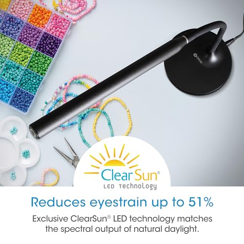 Image of OttLite Extended Reach LED Desk Lamp, Black
