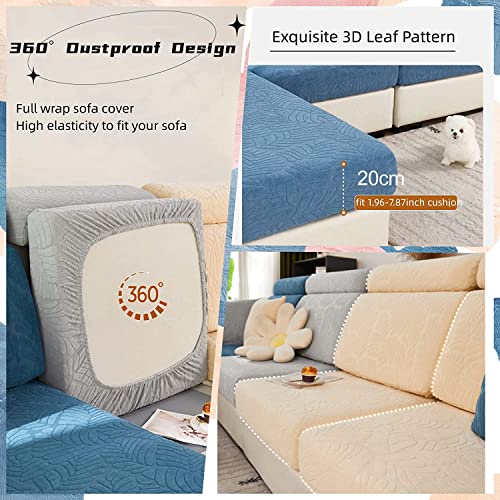 MINGPINHUIUS Sofa Sitzkissenbezug Stretch Sofabezug, Universal Elastisch Sofa Seat Cover, rutschfest Sofa Überzug Schonbezug für Sofakissen L-Förmig Chaiselongue Möbelschutz