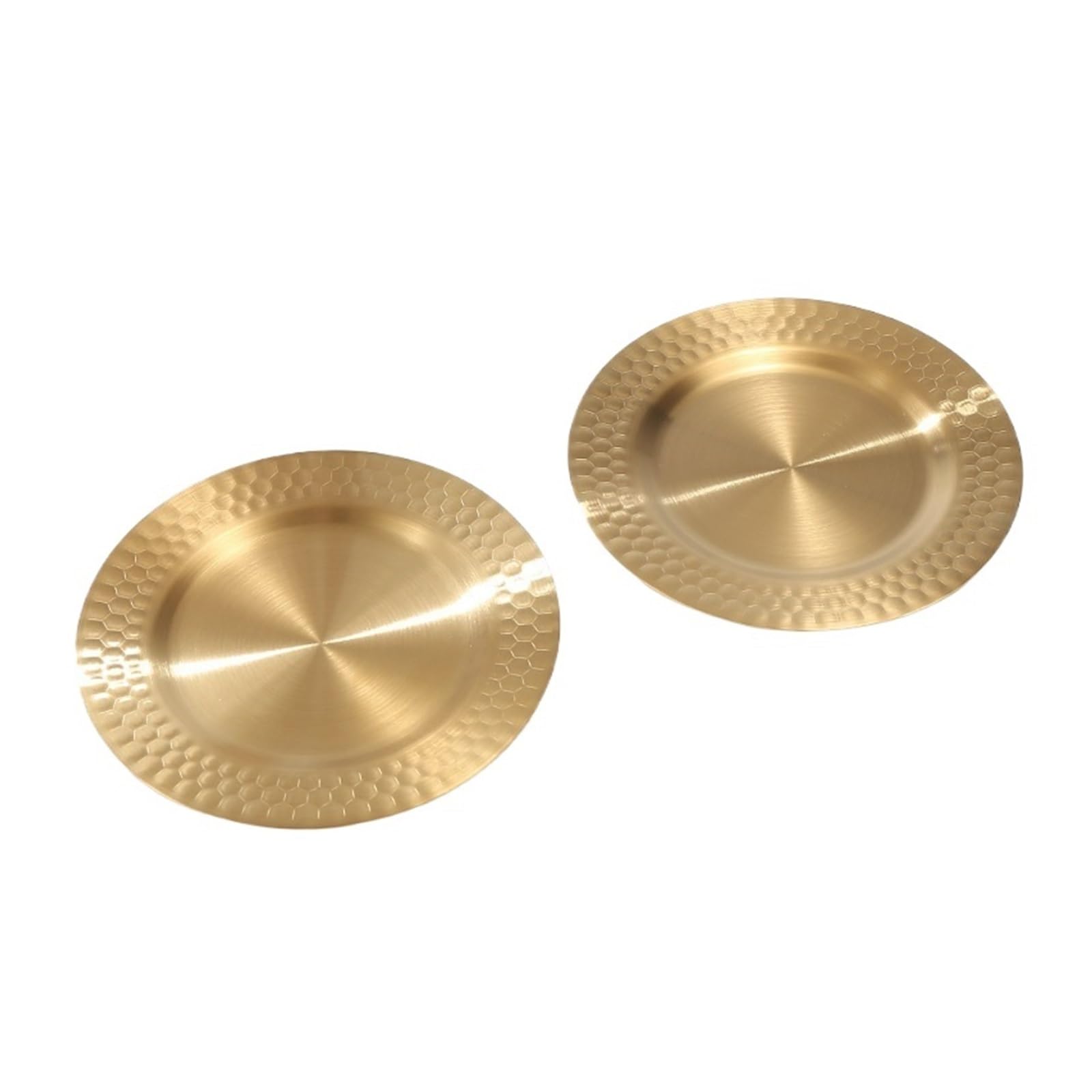 Hammered Tray Snack Plate Thickened Stainless Steel Dim Sum Multifunctional Steak for CoffeeJewellery(Color3)