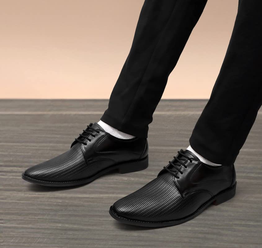 Image of ARAMISH Men's Genuine Leather Lace up Derby Formal Shoes (UK 5 to 10 UK)