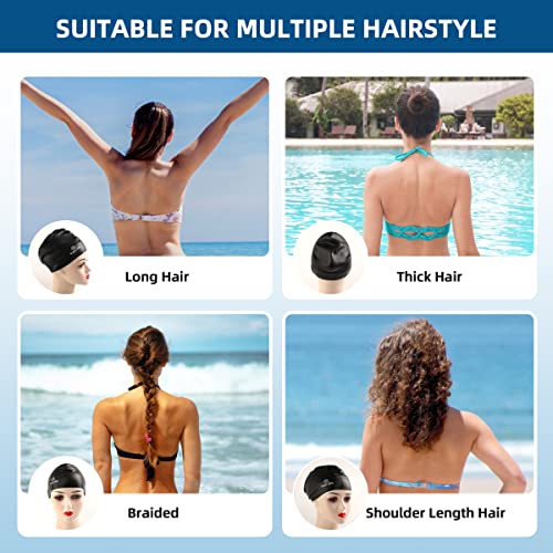 Ewpjdk Swim Cap For Long Hair Swim Caps For Women Swimming Soul Cap Swimming Cap For Women Adult Men Youths Kids Boys Girls #TOP7