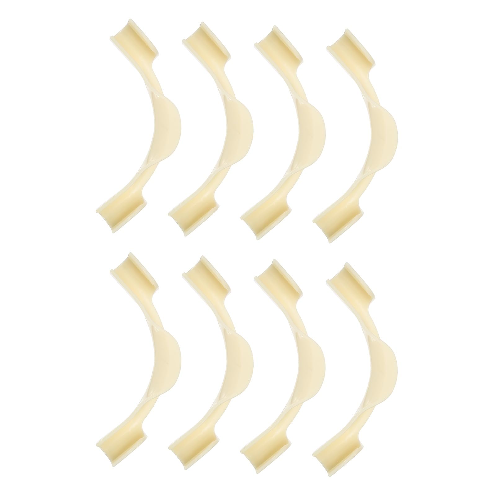 PATIKIL 20mm PEX Tube Bend Support, 8 Pack ABS Plastic 90 Degree Elbow Bend Support for Copper PEX Pipe Tubing, Light Yellow