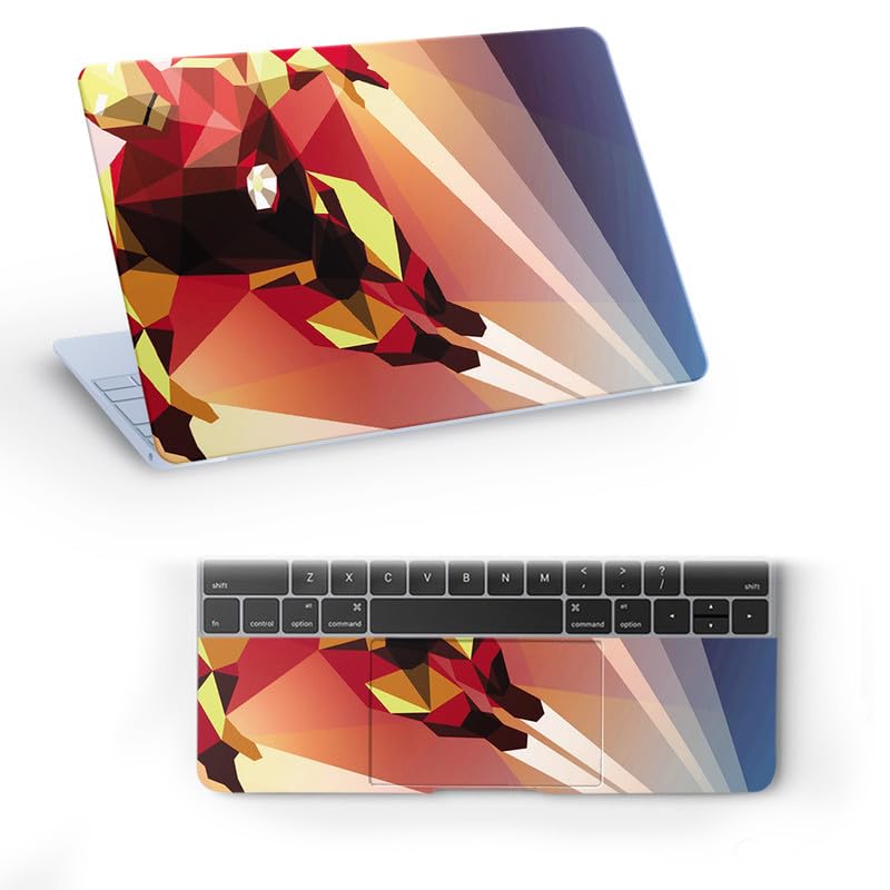 Ironman Abstract Full Vinyl Laptop Skin/Sticker/Cover for 15 to 15.6 Inches Laptops Laminated-Removable-HD Quality Compatible for Hp-Dell-Sony-Lenovo-Asus etc.(15×10 Inches)