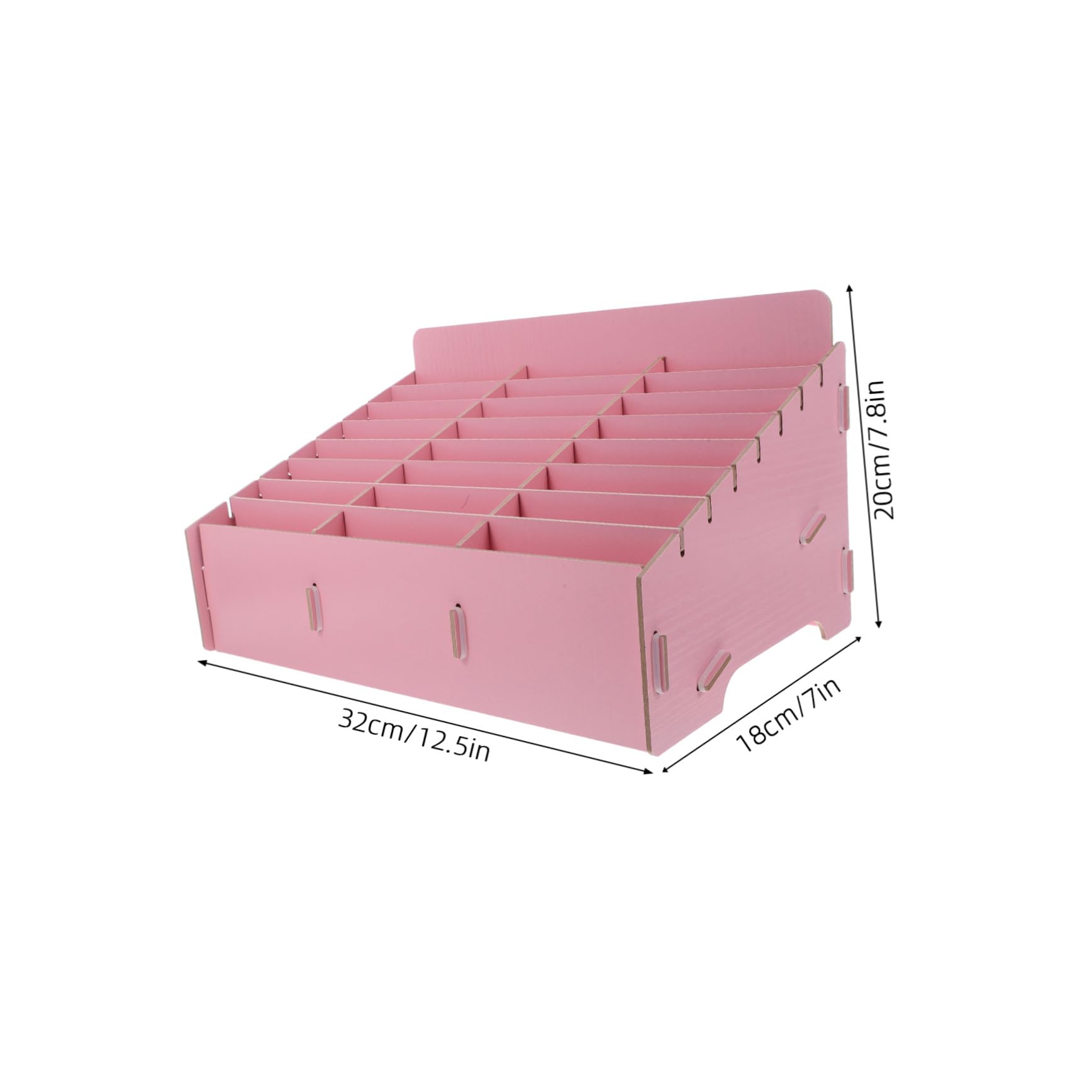 SHINEOFI Organizer in con Scomparti per Cellulari e Accessori Scatola Cellulare Scrivania Rosa Portaoggetti Multifunzione per Insegnanti Ufficio e Aula Scuola